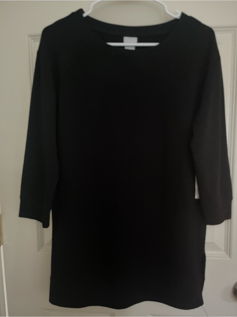 Chico's Black Crewneck Long Sleeve Sweater